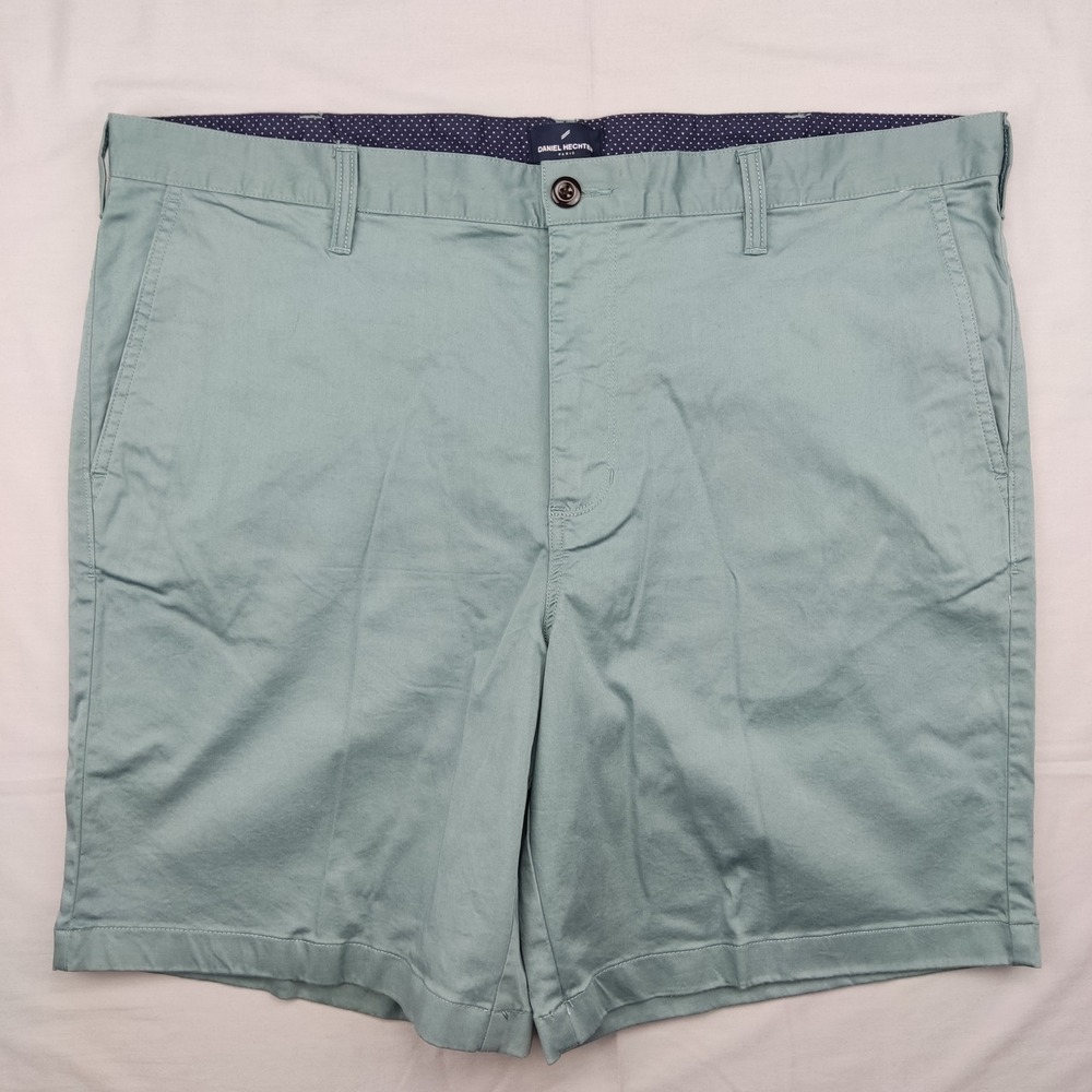 Daniel Hechter Shorts Mens‎ 40 Green Chino Flat Front Casual Cotton Sage